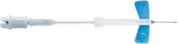 Agulha de Safety-Multifly®, 23G x 3/4'', azul, comprimento do tubo flexível: 80 mm, 1 unid./blister