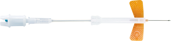 Safety-Multifly® needle, 25G x 3/4'', orange, tube length: 80 mm, 1 piece(s)/blister