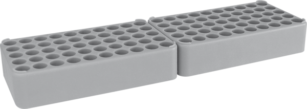 Doppel-Blockständer D17, Ø Öffnung: 17 mm, 5 x 20, grau