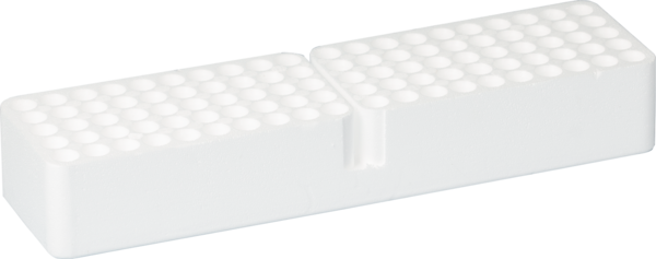 Rack, styrofoam, format: 20 x 5, suitable for tubes Ø 13 mm
