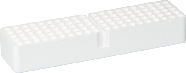 Portoir, polystyrène expansé, format : 20 x 5, compatible avec tubes Ø 13 mm