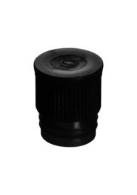 Push cap, black, suitable for tubes Ø 16-17 mm