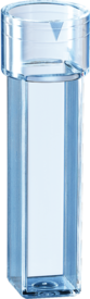 Cubeta, 4,2 ml, (AxL): 55 x 12 mm, PS, transparente, lados óticos: 2