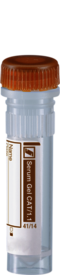 Microtube Sérum Gel CAT, 1,1 ml, bouchon à vis, EU/ISO