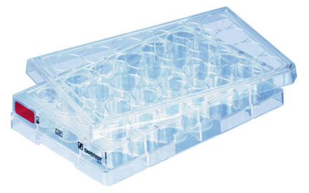 Cell culture plate, 24 well, surface: Standard, flat base
