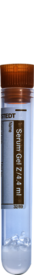 Tube à échantillon, Sérum Gel CAT, 4,4 ml, bouchon marron, (L x Ø) : 75 x 13 mm, avec étiquette papier