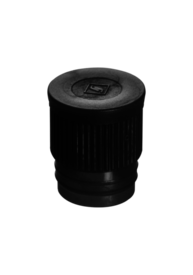 Tapón a presión, negra, adecuada para tubos Ø 16-17 mm
