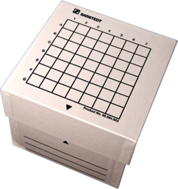 Boîte de conservation, couvercle coiffant, carton, format : 7 x 7, pour 49 récipients