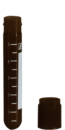Tube avec bouchon à vis, 5 ml, (L x Ø) : 75 x 13 mm, fond rond, PP, bouchon séparé, 100 pièce(s)/sachet