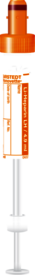 S-Monovette® Héparine de lithium LH, 4,9 ml, bouchon orange, (L x Ø) : 90 x 13 mm, avec étiquette papier