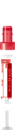 S-Monovette® EDTA K3, 1,6 ml, tampa vermelha, (CxØ): 66 x 11 mm, com etiqueta de papel