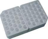 Portoir, polystyrène expansé, format : 10 x 5, compatible avec tubes 15 ml