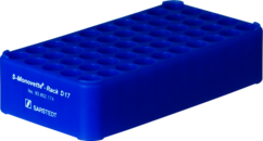 S-Monovette® rack D17, Ø opening: 17 mm, 5 x 10, blue