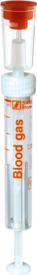Monovette® para gases sanguíneos, heparina de lítio balanceada com cálcio, 2 ml, tampa branca/laranja, conexão: Luer (m)