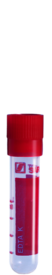 Tubo de amostra, K3 EDTA, 2 ml, tampa vermelha, (CxØ): 55 x 12 mm, com impressão