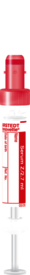 S-Monovette® Serum CAT, 2,7 ml, Verschluss rot, (LxØ): 66 x 11 mm, mit Papieretikett