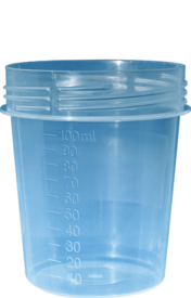 Container with screw cap, 100 ml, Ø: 57 mm, PP, transparent
