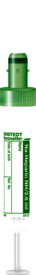 S-Monovette® Heparina de sodio NH, 2,6 ml, cierre verde, (LxØ): 65 x 13 mm, con etiqueta de papel