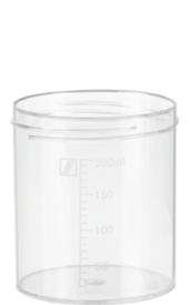 Becher multi-usage, volume max. : 250 ml, (L x Ø) : 78 x 70 mm, gradué(e), PP, translucide