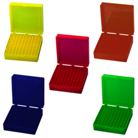 Boîte de conservation, couvercle à charnière, PP, format : 10 x 10, pour 100 récipients