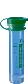 Micro sample tube Citrate 3.2%, 1.3 ml, push cap, EU