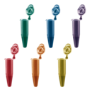 PCR single tube, 0.2 ml, PCR Performance Tested, colour mix, PP, flat cap