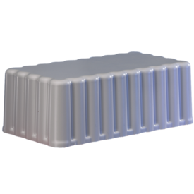 Protective cover, ABS, light grey, suitable for Block racks D17