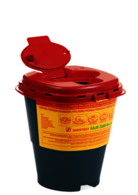 Récipient d’élimination, Multi-Safe twin plus REC, 2.500 ml, marquage biohazard