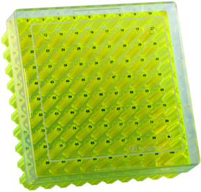 Cryobox, 132 x 132 x 53 mm, format: 10 x 10, for 100 collection tubes
