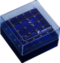 Caixa de criopreservação, 75 x 75 x 52 mm, dimensão da grade: 5 x 5, para 25 recipientes