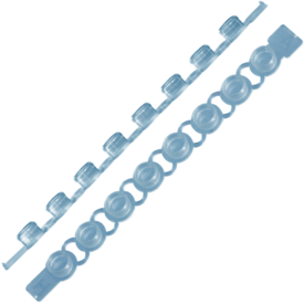 Tira de tapas PCR, PCR Performance Tested, PP, transparente, tapón plano