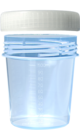 Container with screw cap, 100 ml, (ØxH): 57 x 76 mm, PP, transparent