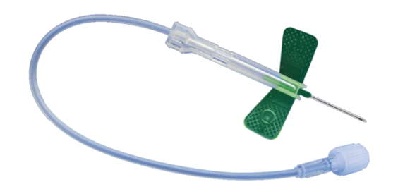 Agulha de Safety-Multifly®, 21G x 3/4'', verde, comprimento do tubo flexível: 240 mm, 1 unid./blister