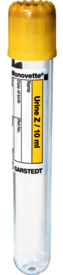 V-Monovette® Urin, 10 ml, Verschluss gelb, (LxØ): 100 x 15 mm, 50 Stück/Beutel