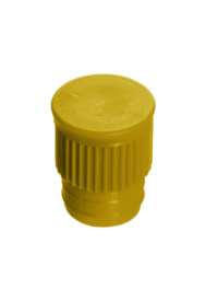 Tapón a presión, amarillo, adecuada para tubos Ø 15,7 mm