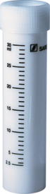 Tube avec bouchon à vis, 30 ml, (L x Ø) : 107 x 25 mm, PP, avec aplat