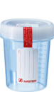 Copo de rosca, 100 ml, (ØxA): 57 x 76 mm, PP, com etiqueta de segurança, transparente