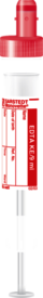 S-Monovette® EDTA K3, 9 ml, cierre rojo, (LxØ): 92 x 16 mm, con etiqueta de papel