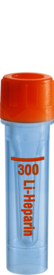 Microvette® 300 Heparina de litio LH, 300 µl, cierre naranja, fondo plano
