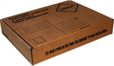 Embalaje de transporte correo postal, 220 x 170 x 40 mm, para muestras diagnósticas