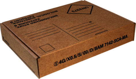 Embalagem de transporte por correio, 220 x 170 x 40 mm, para amostras diagnóstico