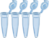 PCR strip of 4, 200 µl, PCR Performance Tested, transparent, PP, flat cap