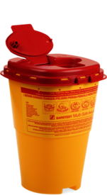 Disposal container, Multi-Safe twin plus, 3,000 ml, biohazard labelling