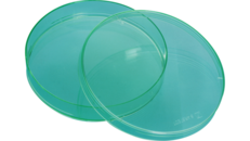 Placa de Petri, 92 x 16 mm, verde, com saliências de ventilação