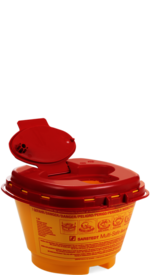 Disposal container, Multi-Safe twin plus, 1,500 ml, biohazard labelling
