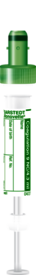 S-Monovette® Citrato 9NC 0.106 mol/l 3,2%, 4,3 ml, tampa verde, (CxØ): 75 x 13 mm, com etiqueta de papel