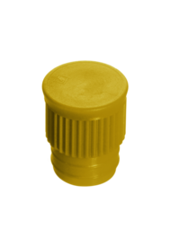 Push cap, yellow, suitable for tubes Ø 15.7 mm