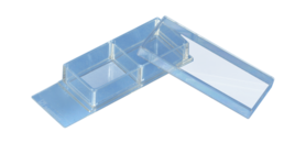 x-well cell culture chamber, 2 wells, on PCA slide, removable frame
