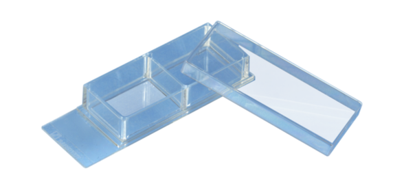 Cámara de cultivo celular x-well, 2 pocillos, en portaobjetos PCA, marco despegable