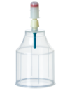 Universal blood culture adapter, For wide or narrow bottle neck, membrane adapter assembled